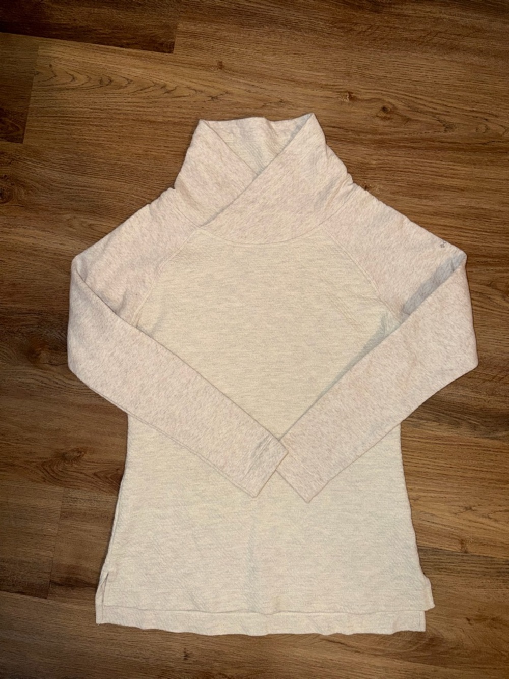 Women's Cream Cowl Neck Pullover Sweatshirt